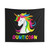 Aunticorn with Unicorn and Colorful Text Tapestry