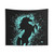 Blue Unicorn Silhouette Tapestry Wall Hanging