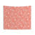Cute Floral Coral Pink Tapestry
