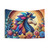 Floral Fantasy Unicorn Tapestry - Vibrant Mythical Art