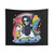 Grim Reaper Riding Unicorn with Rainbow Halloween Tapestry