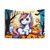 Adorable Unicorn in a Halloween Pumpkin Patch Tapestry