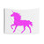 Minimalist Pink Unicorn Tapestry Wall Art