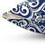 Navy Blue Moroccan Tile Pattern Decorative Pillow