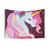 Beautiful Valentine's Unicorn Watercolor Tapestry