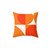 Bauhaus Geometric Orange Throw Pillow