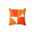 Bauhaus Geometric Orange Throw Pillow