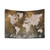 Beautiful world map tapestry for travel and adventure