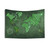 World Map Art Green Tapestry