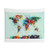 Colorful World Map Tapestry