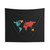 Colorful World Map Tapestry