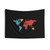 Colorful World Map Tapestry