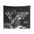 World Map Tapestry with Galaxy and Cosmic Space Design