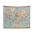 Old World Map (1876) Vintage Global Continents Atlas Tapestry