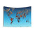 Beautiful world map tapestry wall hanging