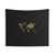 Gold Metallic World Map Tapestry Wall Hanging