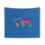 Colorful World Map Tapestry