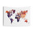 World Map Tapestry - Typographic Wall Art
