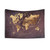 World Map Rose Gold Tapestry
