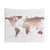 Metallic Marble World Map Tapestry