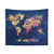 World Map Oceans and Continents Tapestry