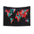 World Map Tapestry - Red & Blue Cartography