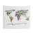 Flower Map Tapestry - Detailed World Floral Wall Art