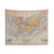 Vintage World Map Tapestry