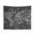 Vintage Black and White World Map Tapestry