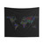 Colorful World River Basin Map Tapestry