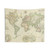 Vintage World Map Tapestry (1872)