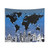 World Map Tapestry Wall Hanging