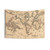 Vintage World Map (1850) Tapestry