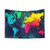 Vibrant world map tapestry