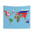 World Flags Map Tapestry