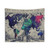 Typographic World Map Tapestry - Global Geography Art