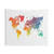Colorful World Map Tapestry
