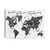 Black watercolor world map tapestry