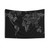 World Map Music Notes Tapestry