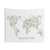 World Travel Tapestry with Map and Icons