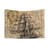 Dark Academia Vintage Pirate Ship Tapestry