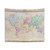 Detailed World Map Tapestry in Bohemian Pastel Colors