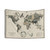 World Relief Map 3D Digitally-Rendered Tapestry