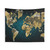 World Map Tapestry Wall Hanging