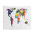 Vibrant World Map Tapestry - Detailed Global Map Wall Art