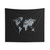 Unique grunge world map tapestry