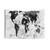 Monochrome World Map Tapestry Art
