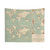 Vintage World Isotherm Map (1850) Tapestry