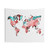 Colorful 72-inch world map tapestry wall hanging
