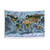 Miller Cylindrical World Relief Map Tapestry